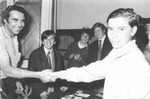 1973 - Rufino Marín y Gabriel Pérez. Más atrás Pablo Lina, Claudio Panzeri y Eduardo Furrer