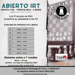 IRT Blitz 1 de Julio 🥇Joaquin Rueda 🥈Pablo Mocca 🥉Javier